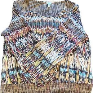 Chicos top with Aztec print size 3